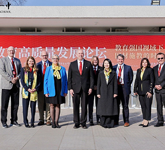 ESU #3 CEO Dr. Dan Schnoes and the AESA delegation visit Beijing 101 High School in China